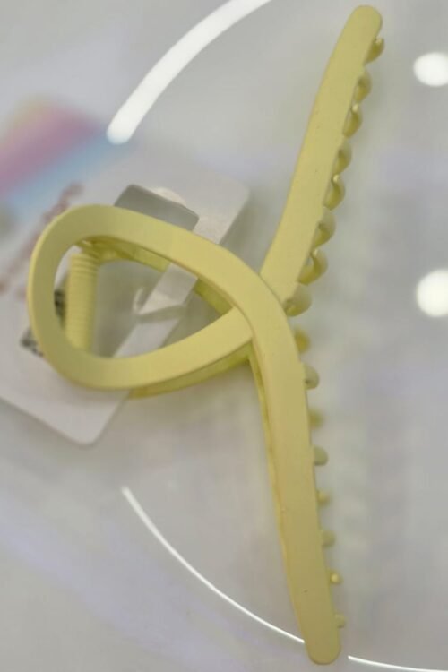 Pastel Yellow Geometric Hair Claw Clip