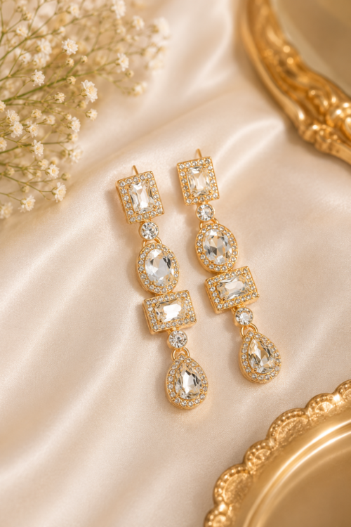 Luxury Crystal Drop Earrings for Women