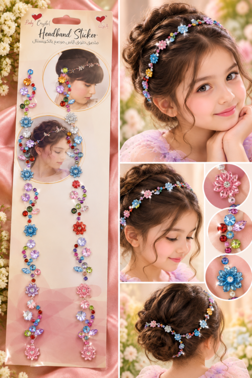 Colorful Crystal Hair Sticker Headband for Girls